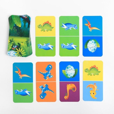 The board game "Domino. Dinosaurics ", 28 cards, 3+-2