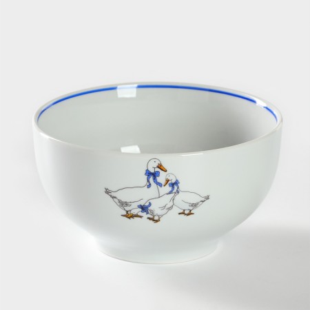 Porcelain set for breakfast "geese", 3 items-11