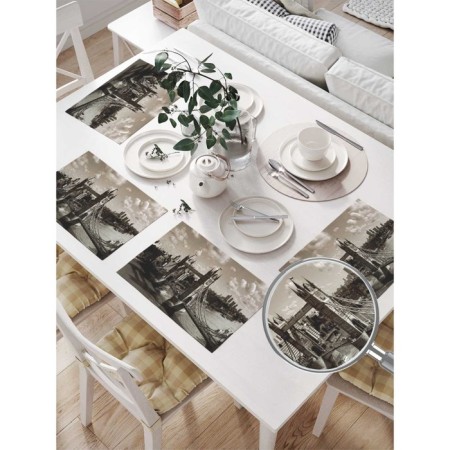 A set of napkins for setting the Table "Bridge in the Sepia", rectangular, size 32x46 cm, 4 pcs-1