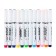 A set of markers, 12 colors, a cystic tip, in a plastic box