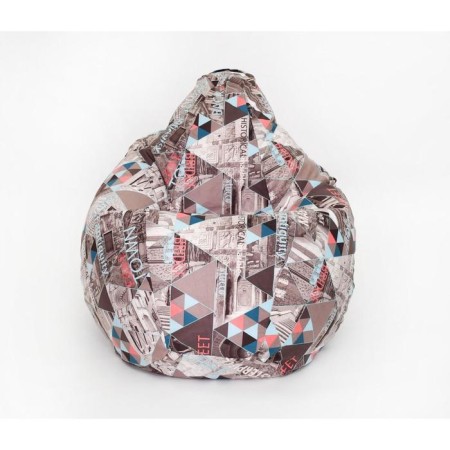 Mear-bag “Pear small”, size 90x70 cm, print Brown, velor-1