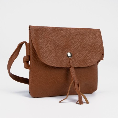 Bag's bag with a zipper, baby bag on a button, wallet, business card holder, brown color-7
