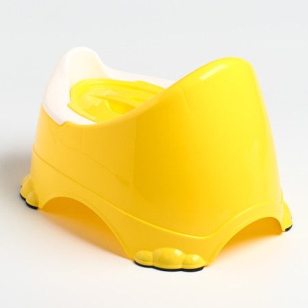 Pot children's anti-slip "Baby-compot" with a lid, a removable bowl, color yellow-8