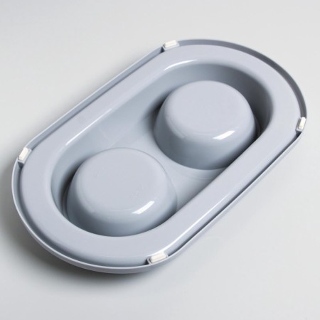 Animal bowl "Moore-huma" 0.3l double on a stand, gray-6