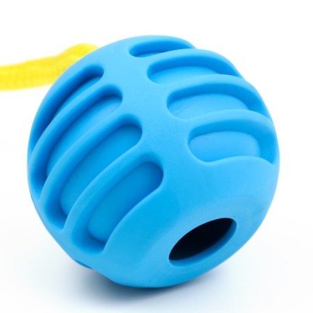 Toy "A ball reinforced on a rope", 43 cm, ball 6 cm, blue-1