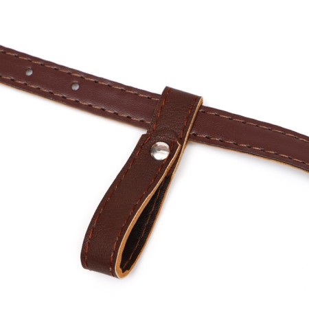 Muzzle of pressed leather adjustable, No. 1, DN 4.5 cm, ohm 13-20 cm, brown-7