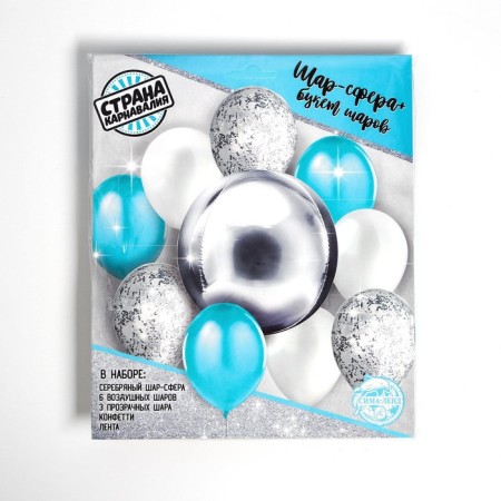 Fountain from the balls "sea breeze", latex 12 ", foil, 10 pcs.-2