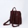 Women's backpack made of artificial leather with lightning, 2 pockets, burgundy color