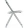 Fold plastic stool, metal/plastic, transparent 43x46x81 cm