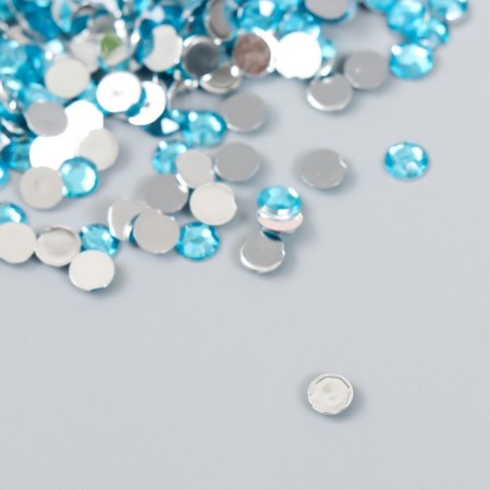 Decor for creativity in the bottle "Rhinestones. Blue water" set 500 pcs d = 0.5 cm 7x2x2 cm-2