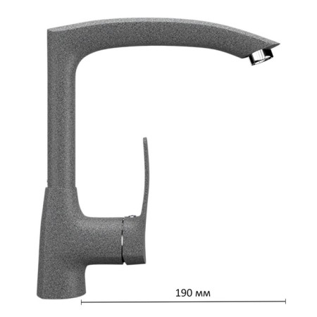 Kitchen mixer Ulgran U005-309, dark gray color