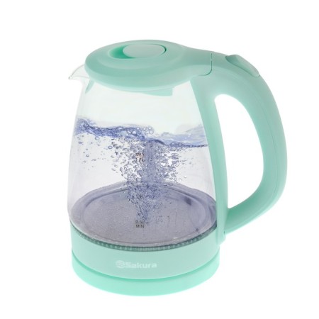 Electric kettle Sakura SA-2733GR, glass, 1.7 l, 2200 watts, green