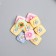 Decor for creativity plastic "Flower in a square" set 10 pcs mix