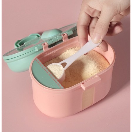 Container for storing baby food "Crown", 360 gr., Pink color-3