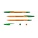 Ballpoint handle Erichkrause R-301 Orange Stick, node 0.7 mm, green ink, letter line 2000 meters, barcode on the handle