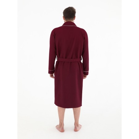 Male dressing gown, Schalka+Kant, size 48, brick color, waffle-2