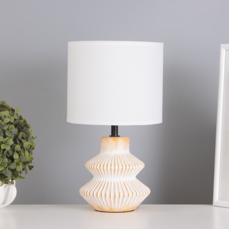 Table lamp "CRIM" 1x40W E14 beige/orange 18x18x29cm