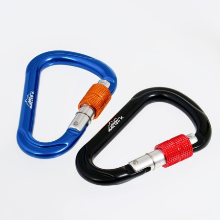 Carabiner with a clutch, 11.5 x 7.5 cm, 25 kn, mix-1