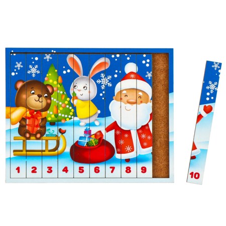 New Year's puzzle. Logic sticks "Funny New Year"-2