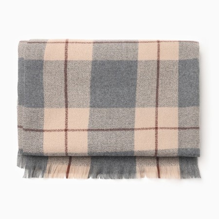 Women's stole, black/beige color, size 70x180 cm-2