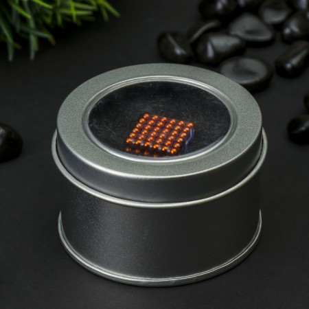 Antistress Magnet "Neokub" 216 balls d = 0.3 cm (orange) 1.8x1.8 cm-1