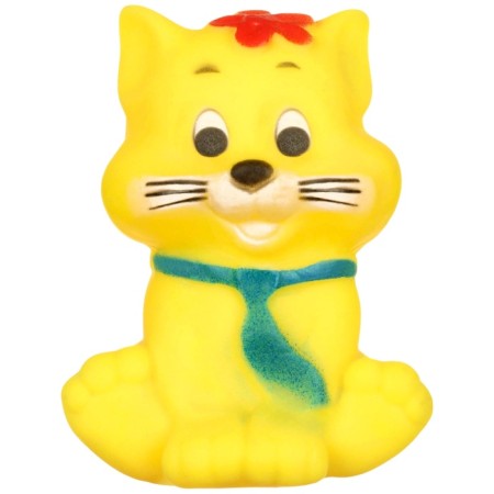 Rubber toy for the bathtub "cat", with a squeak, 1 pc, color mix, crumb I-16