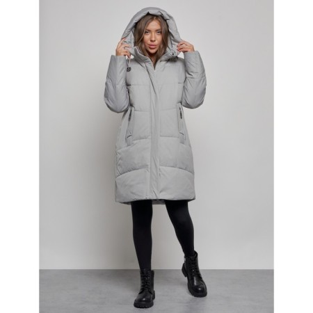 Coat insulated winter female, size 56, color gray-4