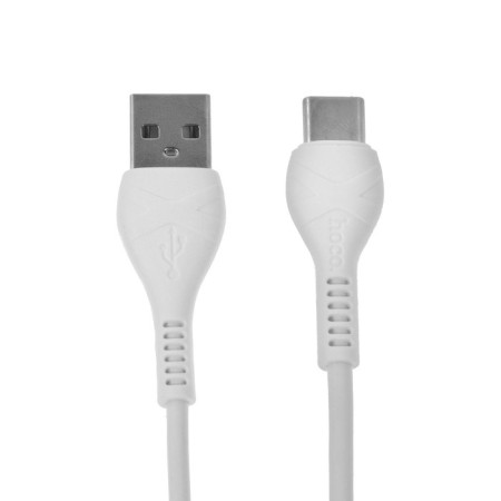 Cable Hoco X37, Type -C - USB, 3 A, 1 m, PVC braid, white-1