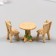 Figure for Florarium Polystone "Table with chairs Flower" set