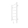 Two -heated towel rail Laris Felia CC6, 400x600 mm, 6 crossbars, left, white