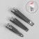 Manicure nippers, set, 3 pcs, 5/5.5/7 cm, on blist, silver color
