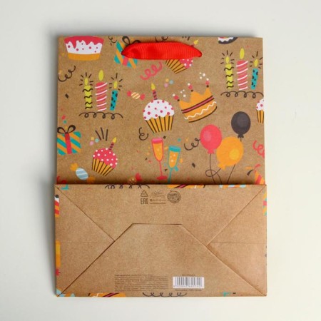 Package Gift Crafts Vertical, Packaging, Happy Birthday, MS 18 x 23 x 10 cm-3