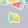 Stickers for creativity "Fruits and berries" set 46 pcs 4.4x4.4x1.1 cm