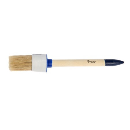 Round tundra, natural bristles, wooden handle, No. 10, 40 mm-3