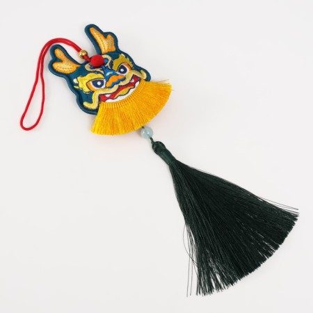 Suspension-Sasha Textile "Dragon" Black 2x7.5x24 cm-4