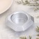 Square Square from gypsum with beveled corners is small, 9x3.5cm, silver