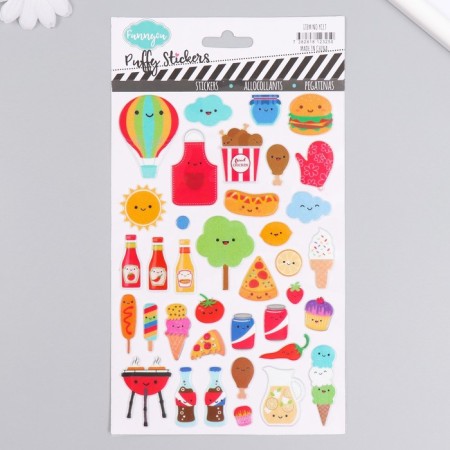 Plastic sticker "Confectionery/barbecue" with sparkles 14x25 cm
