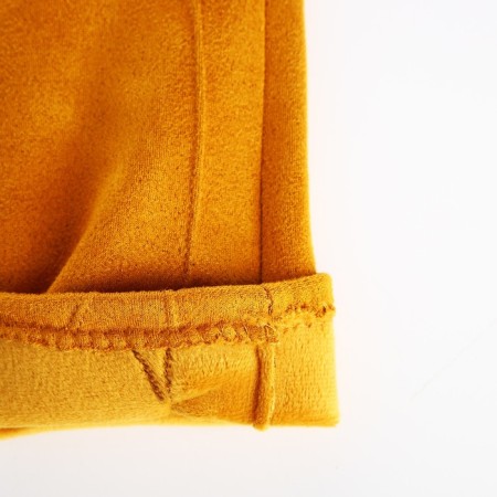 Gloves are female, dimensionless, without insulation, mustard color-2