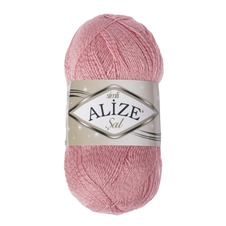 Yarn "SAL SIM" 95% acrylic, 5% metallic 460m/100g (144 dark powder)-1