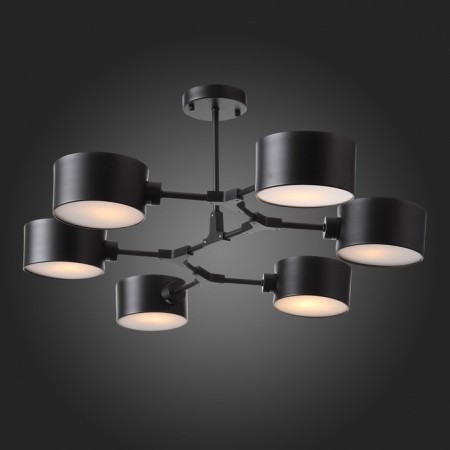 Ceiling EVOLUCE lamp. Sle183402-06. Gemento. 6x60 W, E14, 73x95.5x32 cm, black color-7