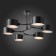 Ceiling EVOLUCE lamp. Sle183402-06. Gemento. 6x60 W, E14, 73x95.5x32 cm, black color