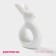Ring for napkins "Bunny in gold", 7.5 × 3.5 × 11.5 cm, white color