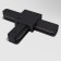 Connector T-shaped for the Technical tra001ct-11b, 10.6x7x1.7 cm, black color, black