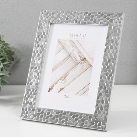 Photo frame plastic Gallery 15x21 cm, 651628 metallic (plastic screen)-1
