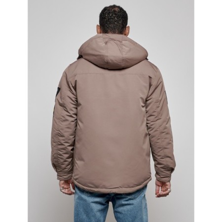 Male winter jacket, size 52, brown color-19