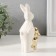 Souvenir Ceramics "Hare in the overalls with a gold bunny" 7.5x4.5x13.8 cm