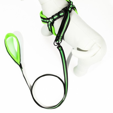 The ammunition set is soft, reflective, leash 120 x 1.5 cm, Osh 35-53 cm, yellow-2