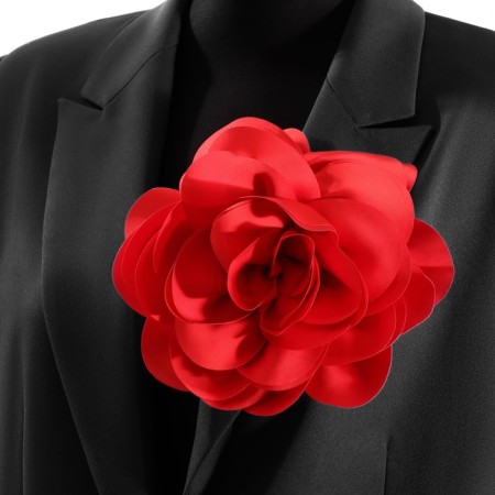 Tekstil "flower" camellia, red color-1