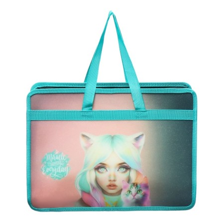 Folder with A4 handles, 340 x 250 x 100 mm, plastic, pens-textiles, Devente Miracle-2