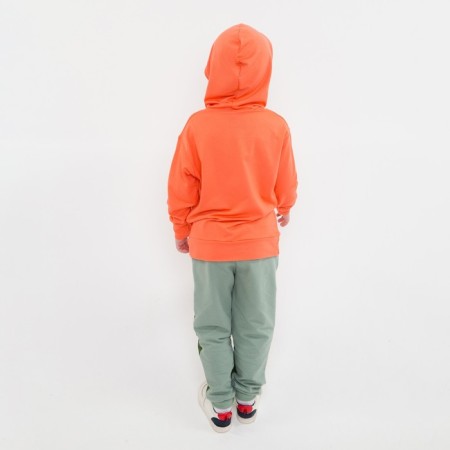 Children's sweatshirt, coral color, height 122 cm-3